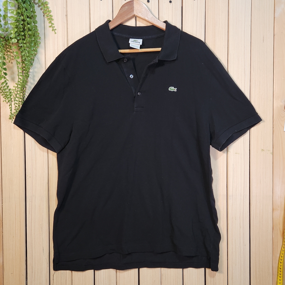 Lacoste Men's Polo Shirt Black Size 9